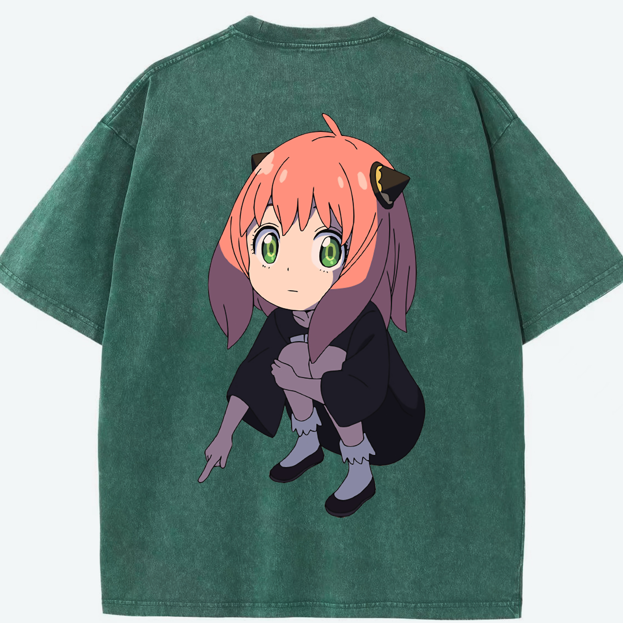 （画像用） SPY×FAMILY间谍家家酒 綿100% ヴィンテージ風 半袖Tシャツ（背面プリント）